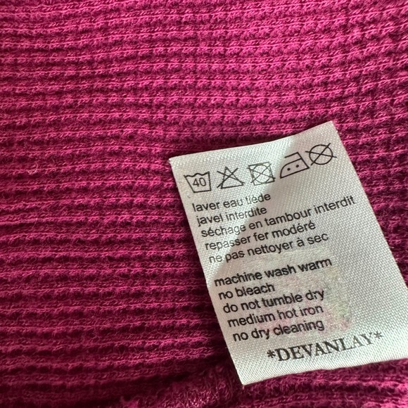 Lacoste Waffle Knit Thermal Shirt Mens 6 XL Purple Long Sleeve Cotton  Basic - Picture 8 of 8